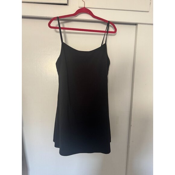 LULULEMON BLACK ALIGN CAMI STRAP DRESS WITH SHORTS SZ 14 - Picture 1 of 3